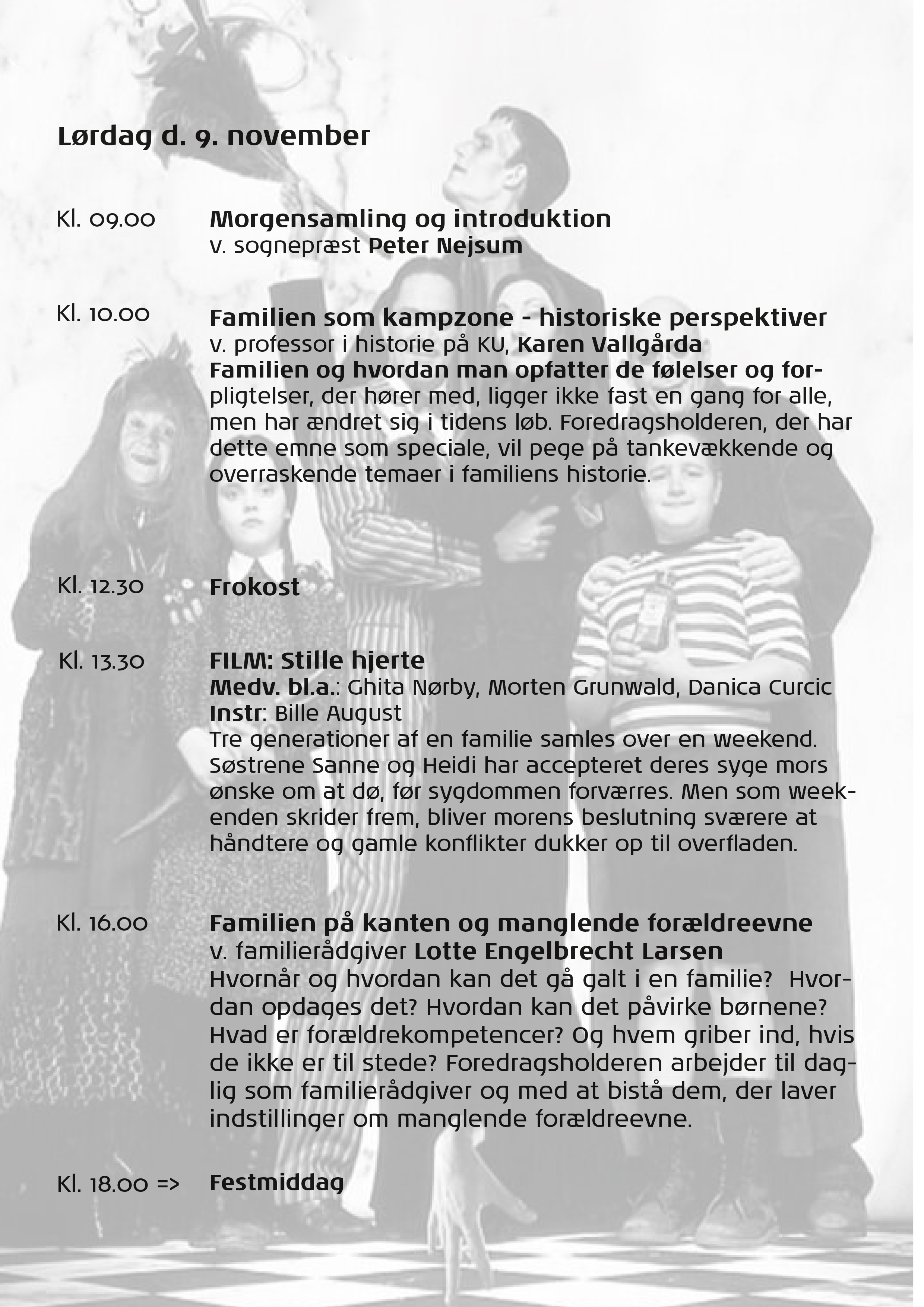 Efterårshøjskolens program, side 1